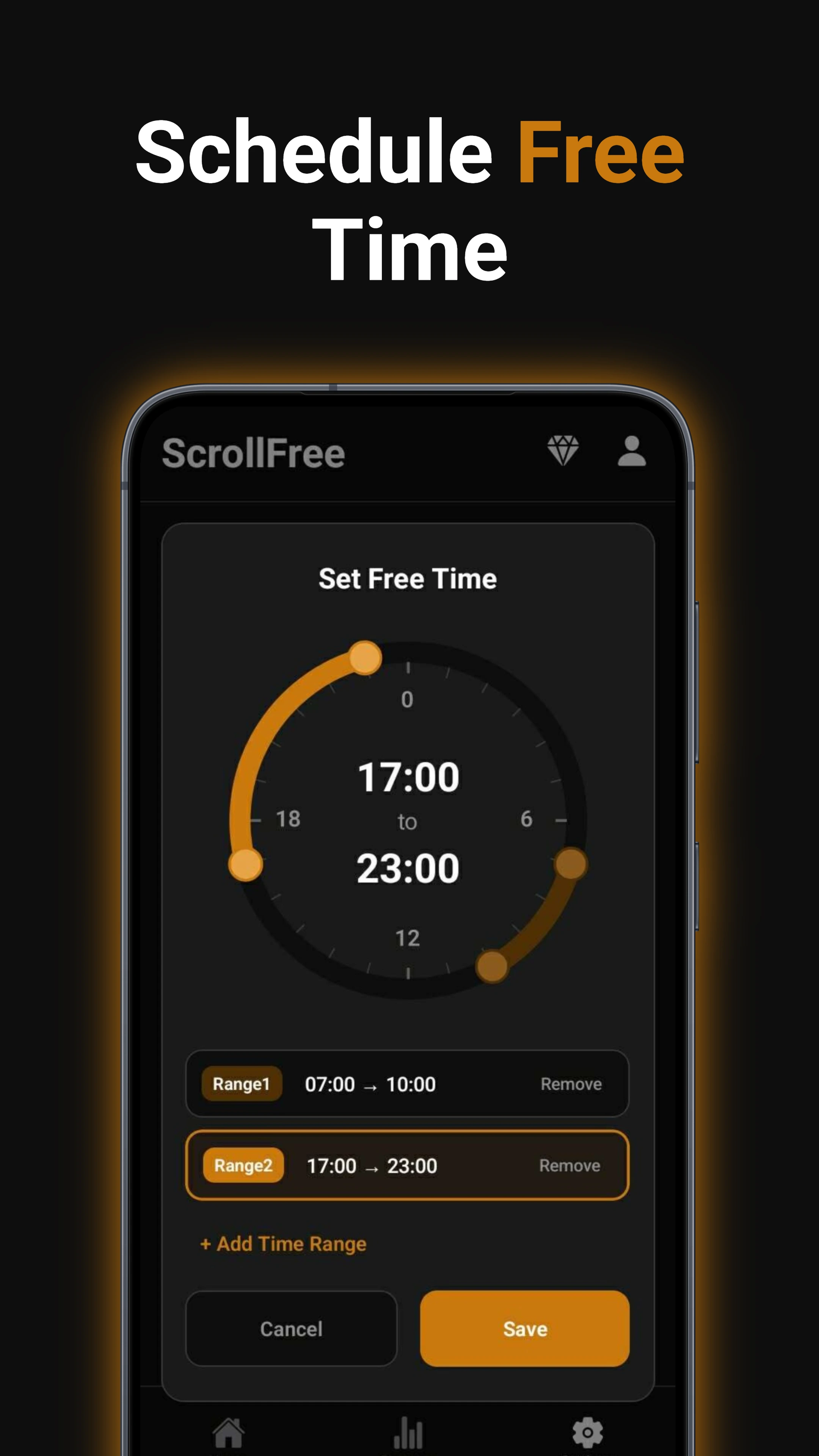ScrollFree dashboard showing daily screen time saved after blocking Shorts and Reels